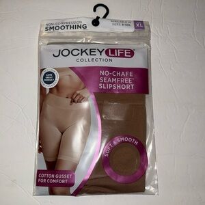NWT Jockey No Chafe Non-Compression Smoothing Seamfree Slipshort Nude Size XL